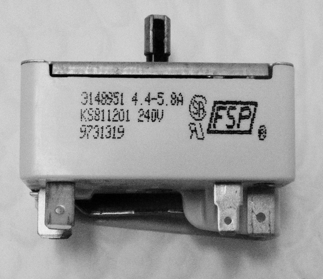 3148951 Burner Switch Whirlpool Range 6"