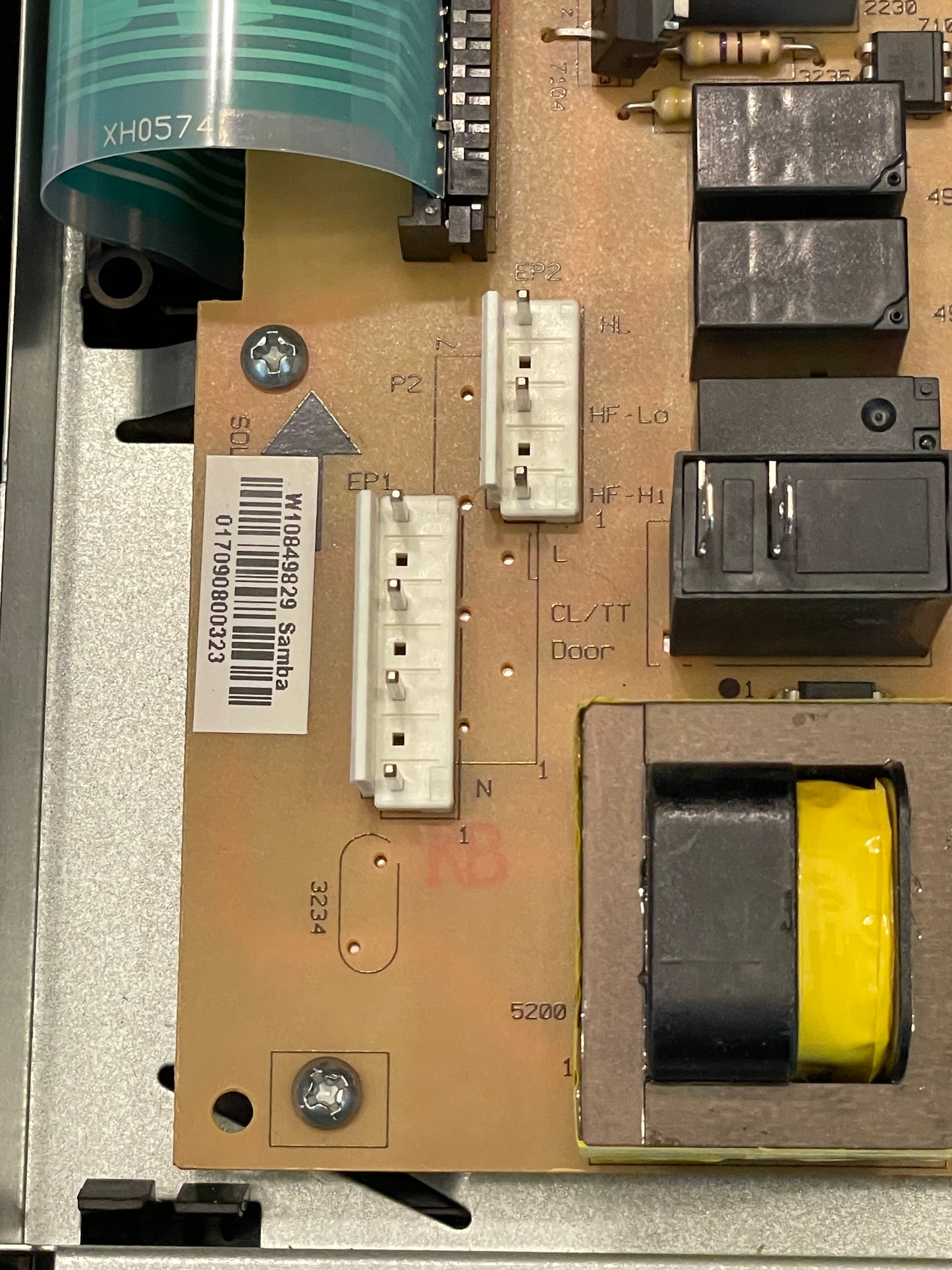 W10889327 W11552018 Whirlpool Microwave Oven Control Panel