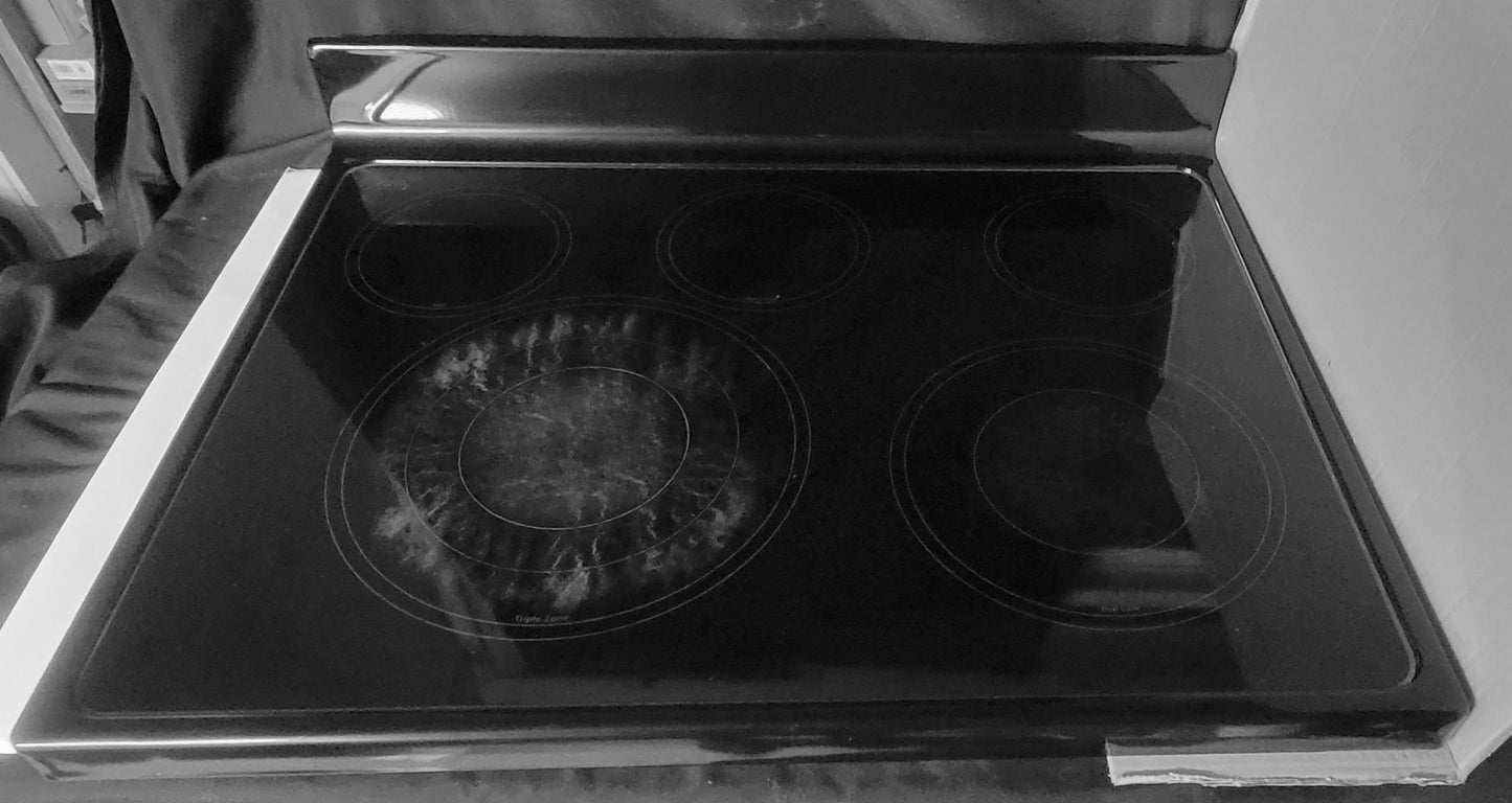 W10872562 Whirlpool Range Black Glass Main Cooktop