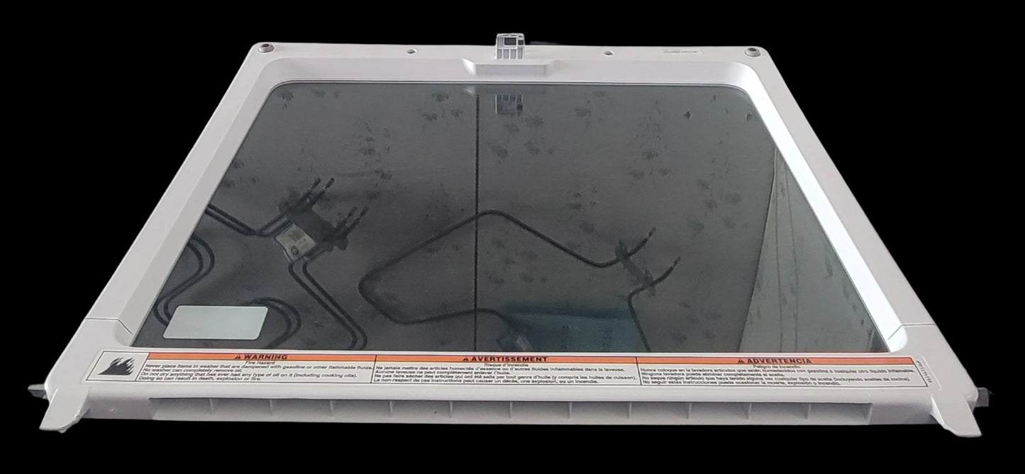 W11627419 Maytag Washer White Glass Lid