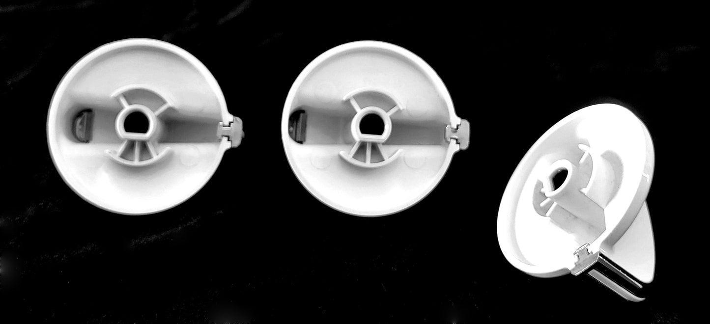 WE01X22617 GE Washer Dryer White Selector Knob Set 3