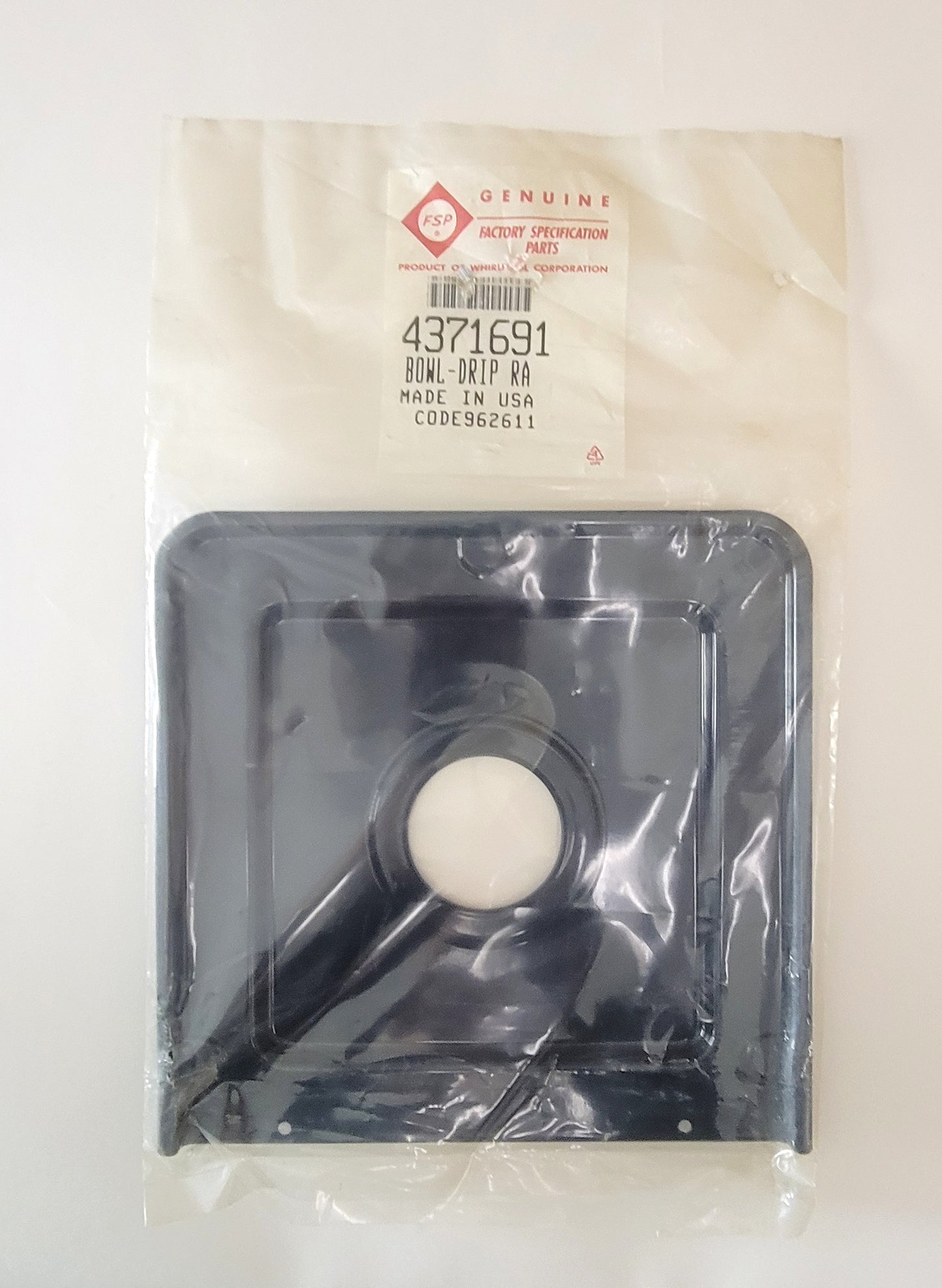 WP4371691 Whirlpool Gas Range NEW Black Drip Pan