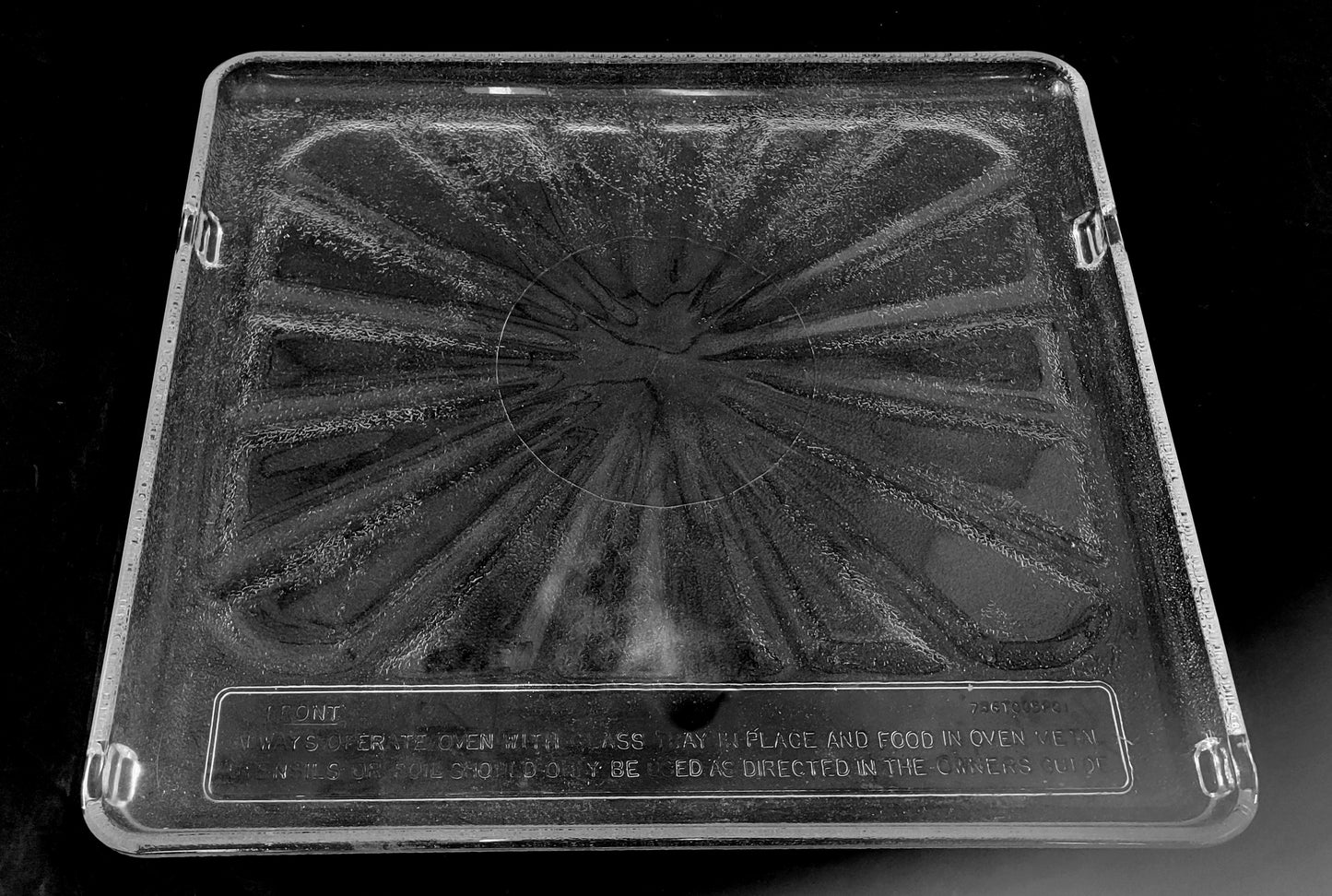 Square Glass Tray AMANA Microwave Oven 15 1/8'' x 13 3/4''