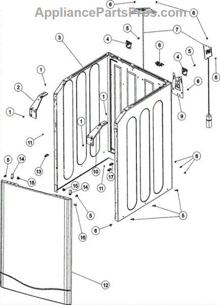 25001074 Maytag Neptune Washer White Front Panel