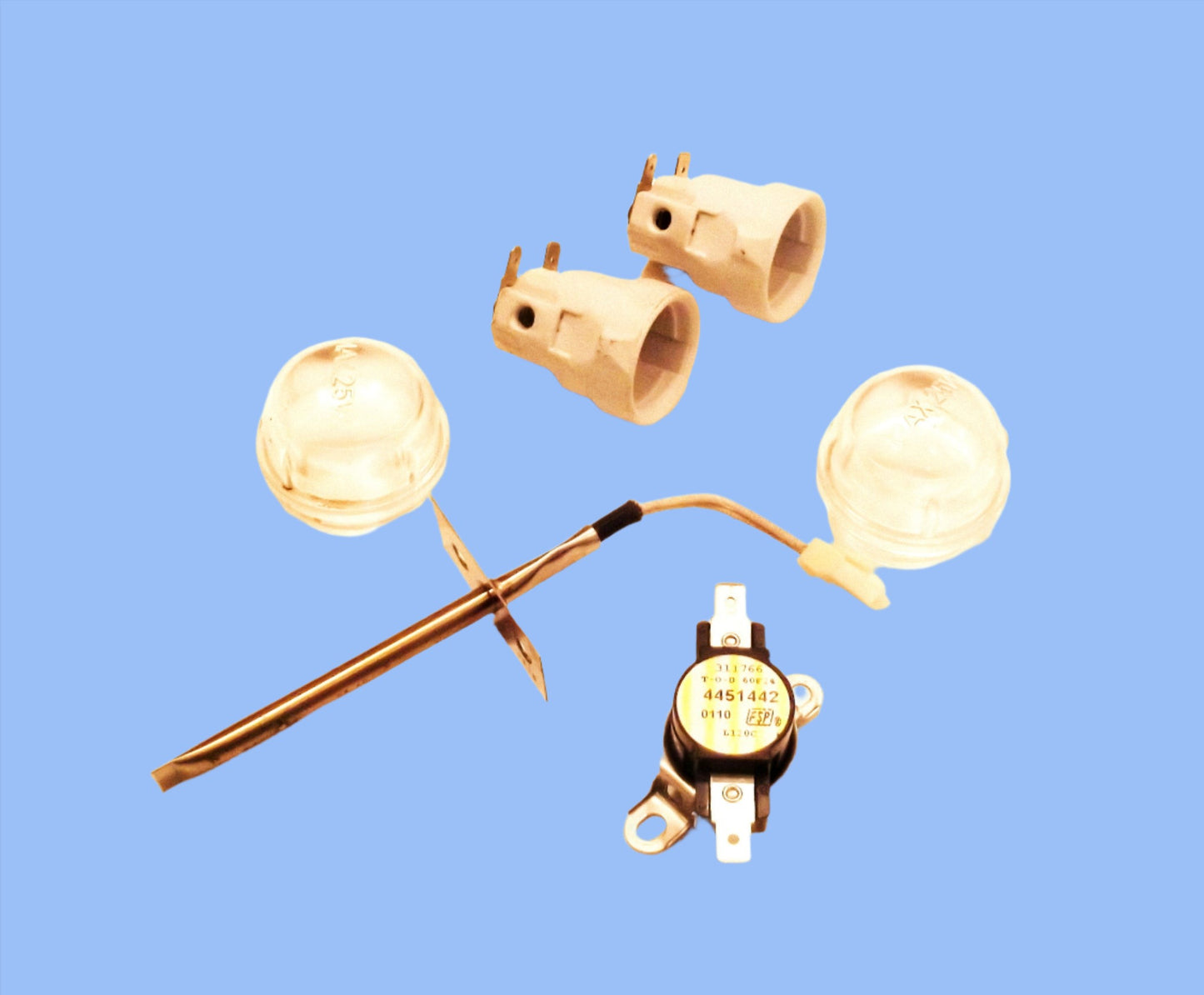 W10009930 W10131825 4451442 4452165 Whirlpool Wall Oven Light Assembly Thermostat plus Sensor