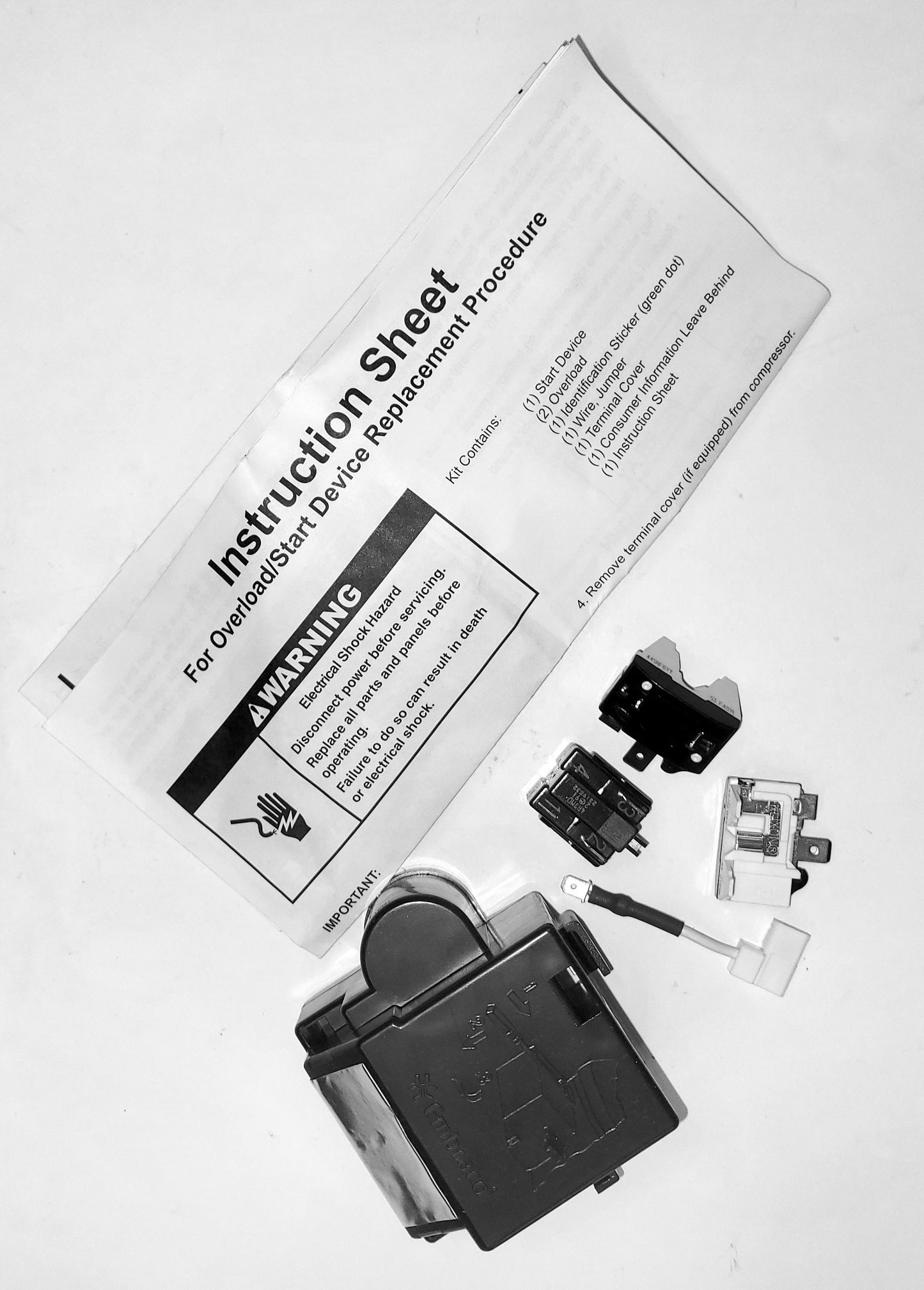 W10247581 Kenmore Whirlpool NEW Refrigerator Compressor Overload Kit