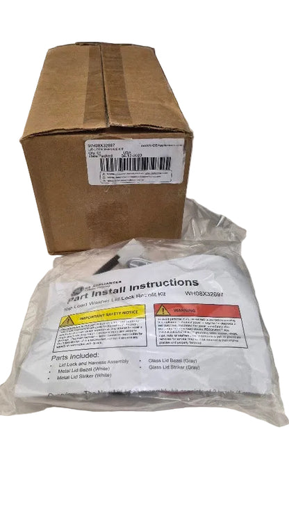 WH08x32697 GE Washer NEW OEM Lid Door Lock Switch Service Kit