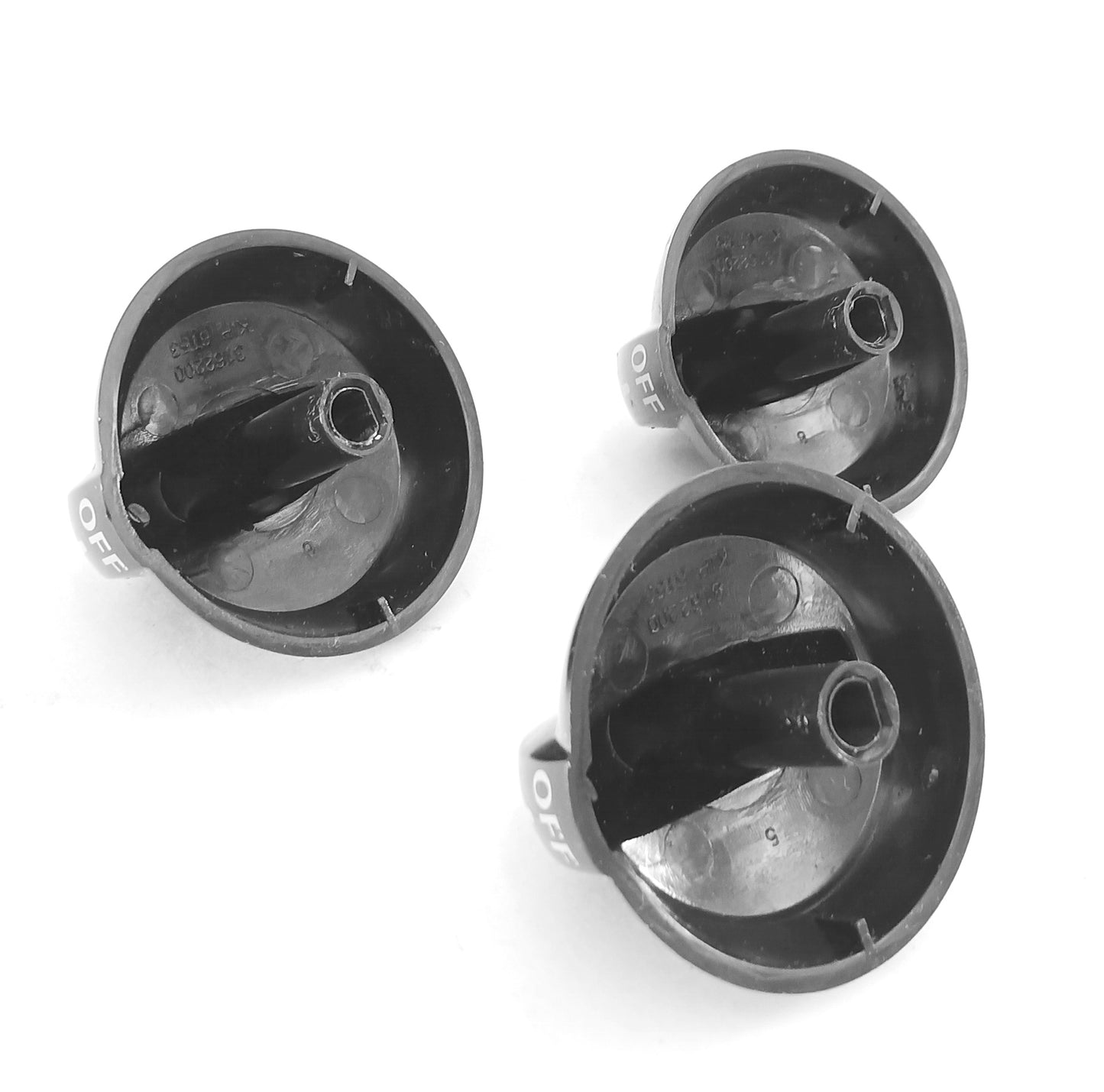 316220009 Frigidaire Range USED OEM Black Burner Switch Knob Set 3