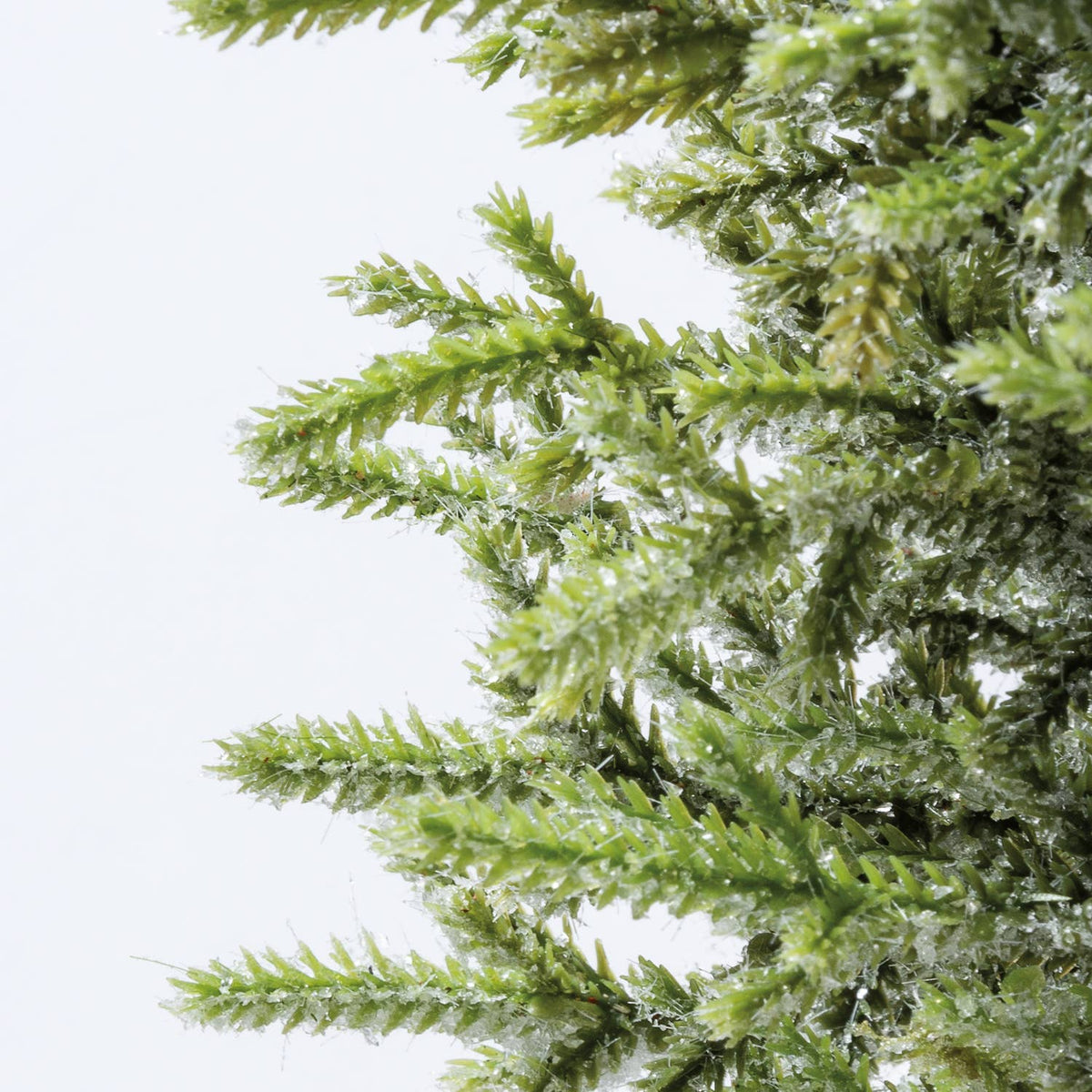 16" Glittered Bristle Bottle Brush Christmas Tree with Flower Pot Base