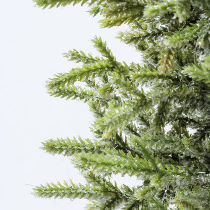 16" Glittered Bristle Bottle Brush Christmas Tree with Flower Pot Base