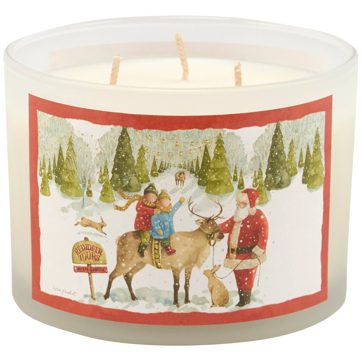 Santa's Tree Farm Festive Spice 3-Wick Christmas Candle