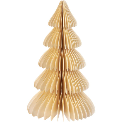 Accordion Paper Christmas Trees Set of 3 Brown Cream Green