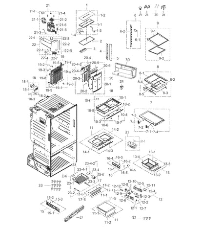 DA97-12839A Samsung Refrigerator Used OEM Sliding Shelf