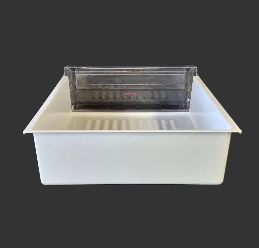 5303289517 5303296579 Frigidaire Refrigerator Meat Deli Pan Drawer & Front Cover Used OEM back