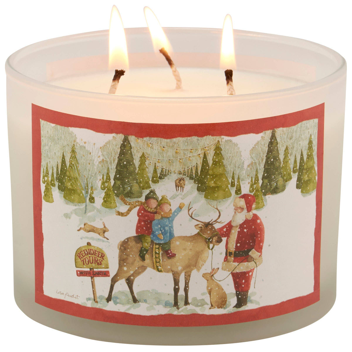 Santa's Tree Farm Festive Spice 3-Wick Christmas Candle
