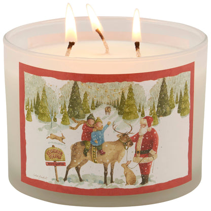 Santa's Tree Farm Festive Spice 3-Wick Christmas Candle