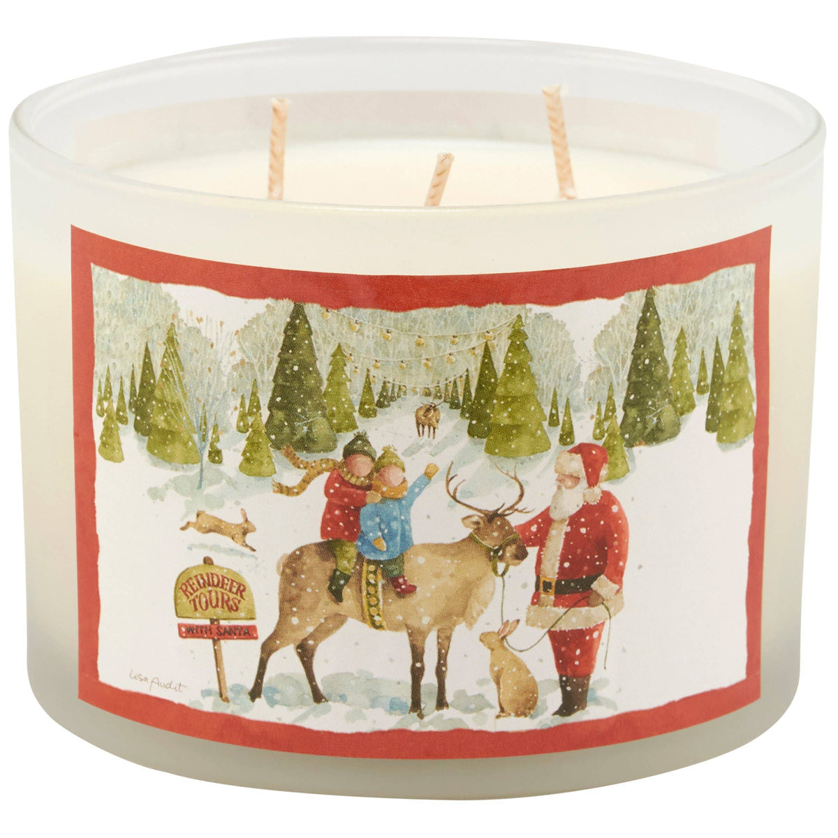 Santa's Tree Farm Festive Spice 3-Wick Christmas Candle