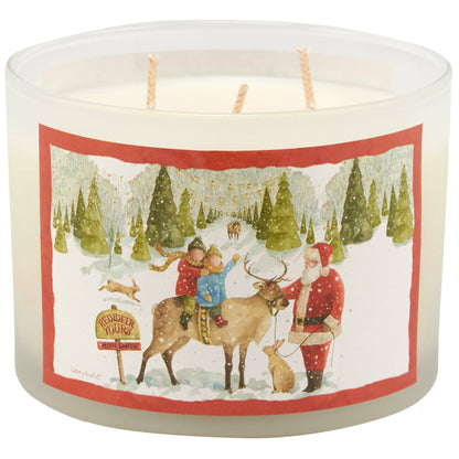 Santa's Tree Farm Festive Spice 3-Wick Christmas Candle