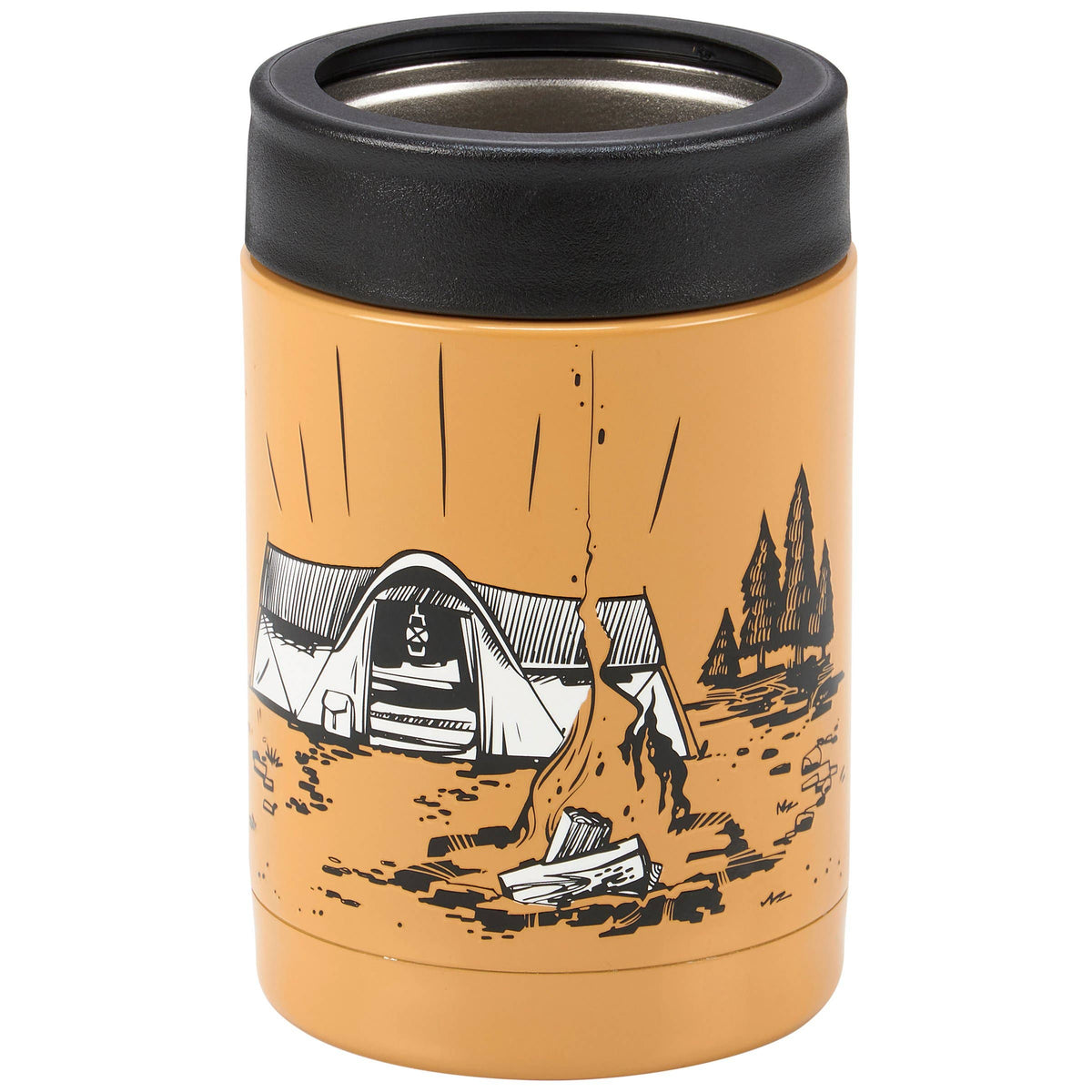 Camping & Beer Insulated Stainless Steel 12 oz Can Cooler