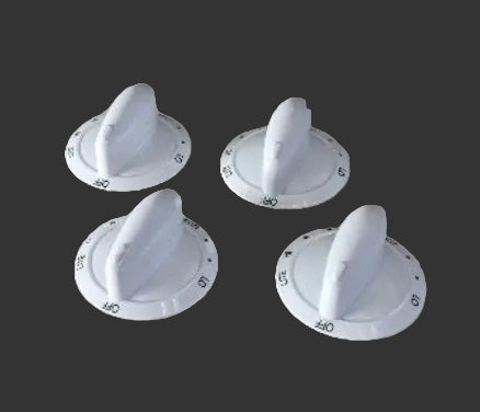 74009775 WP74009775 Maytag Range White Burner Knob Set OEM