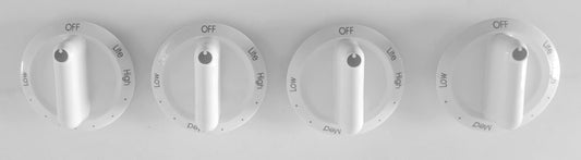 74010433 Maytag Range White Used Burner Switch Knob Set