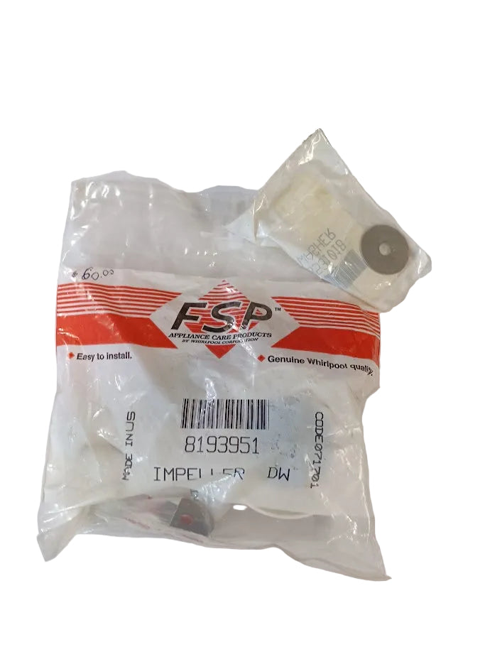 8193951 Genuine Whirlpool Dishwasher NEW Impeller Seal Kit