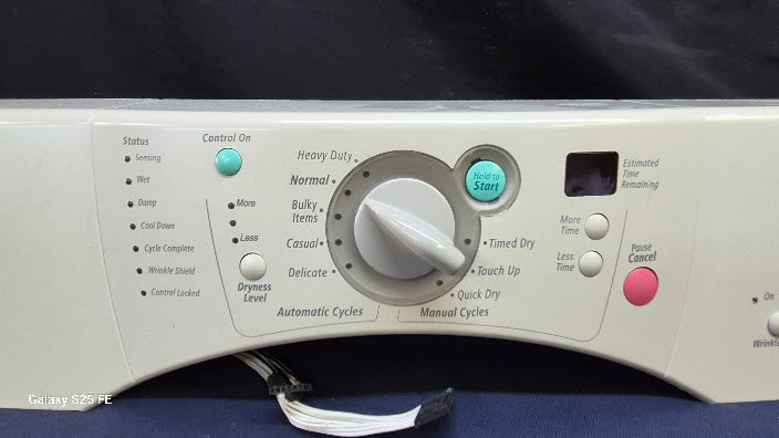 8558750 WP8558755 Whirlpool Dryer Biscuit Control Panel with ECB Used OEM