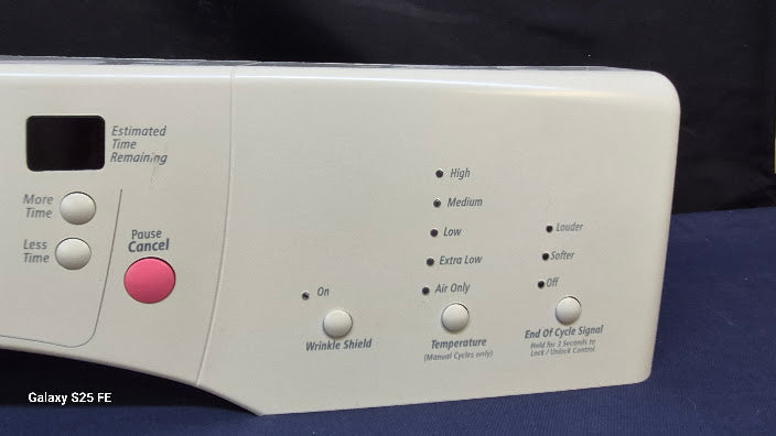 8558750 WP8558755 Whirlpool Dryer Biscuit Control Panel with ECB Used OEM 2