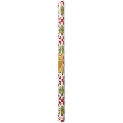 Tree Quilt Reversible Christmas Gift Wrap – 30" x 9.75'