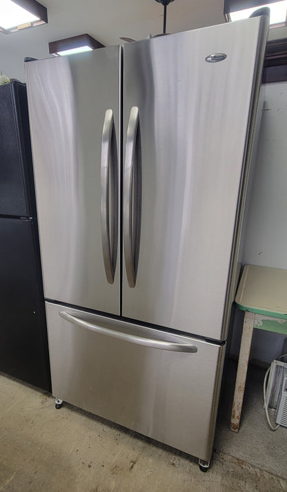 Used Reconditioned Stainless Amana Bottom-mount Refrigerator