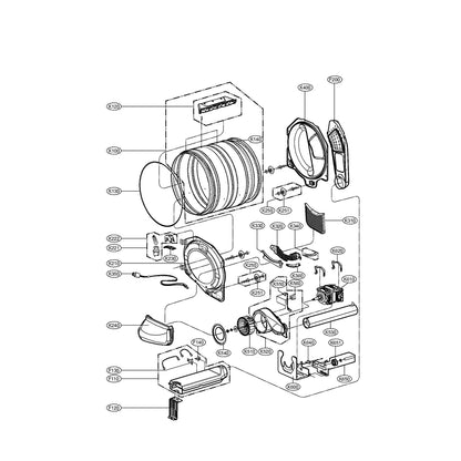 DLE1310W_drum_motor_parts