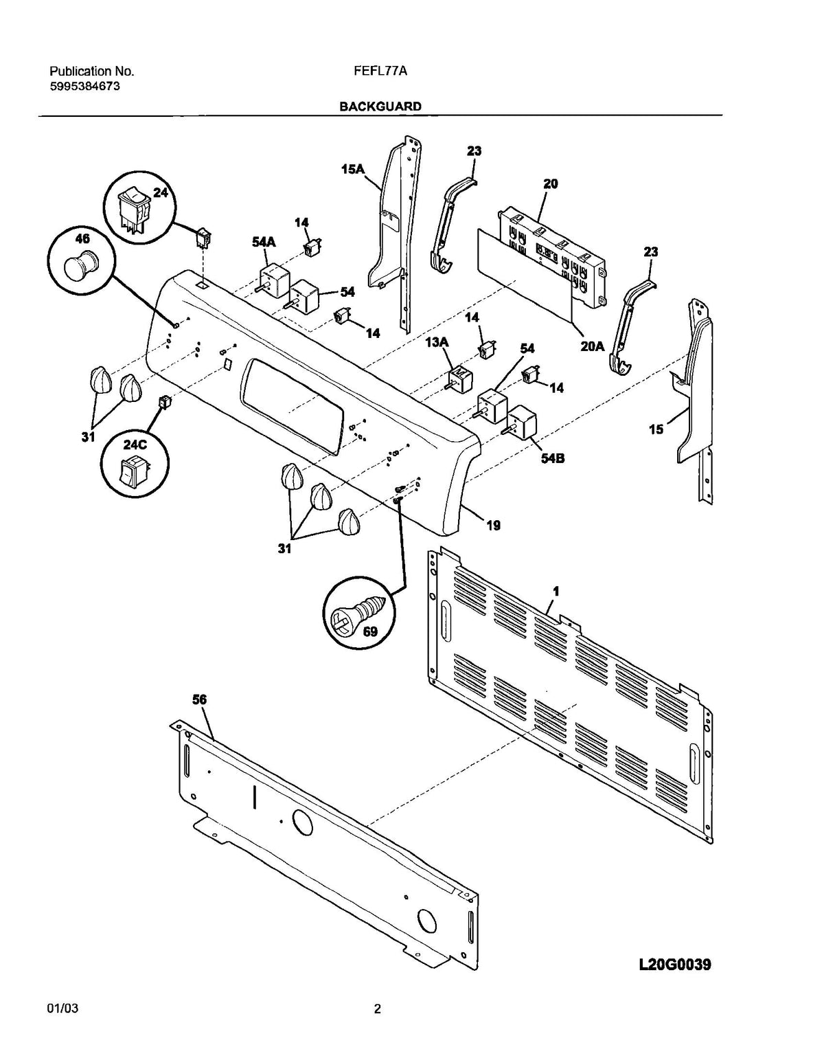 FEFL77AQG backguard diagram