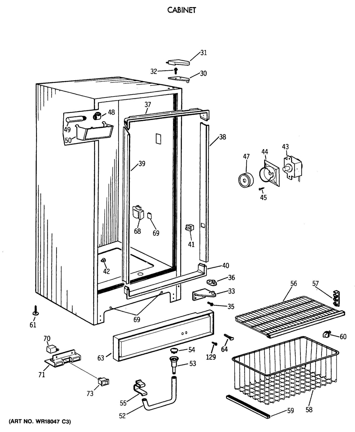 FUF20DACRWH_cabinet_diagram_freezer