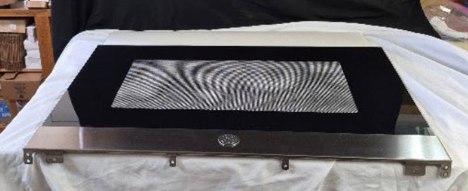 OEM GE Outer Oven Door Panel with Glass WB56X26696 Stainless Steel