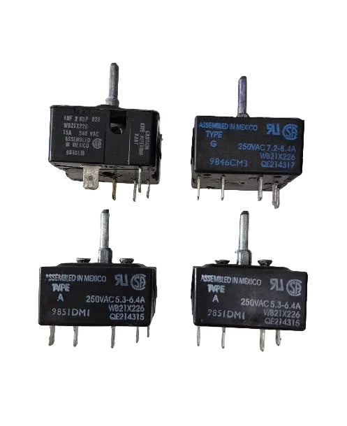 OEM GE Range Burner Switch Set WB21X5353 WB21X5092 WB21X5099