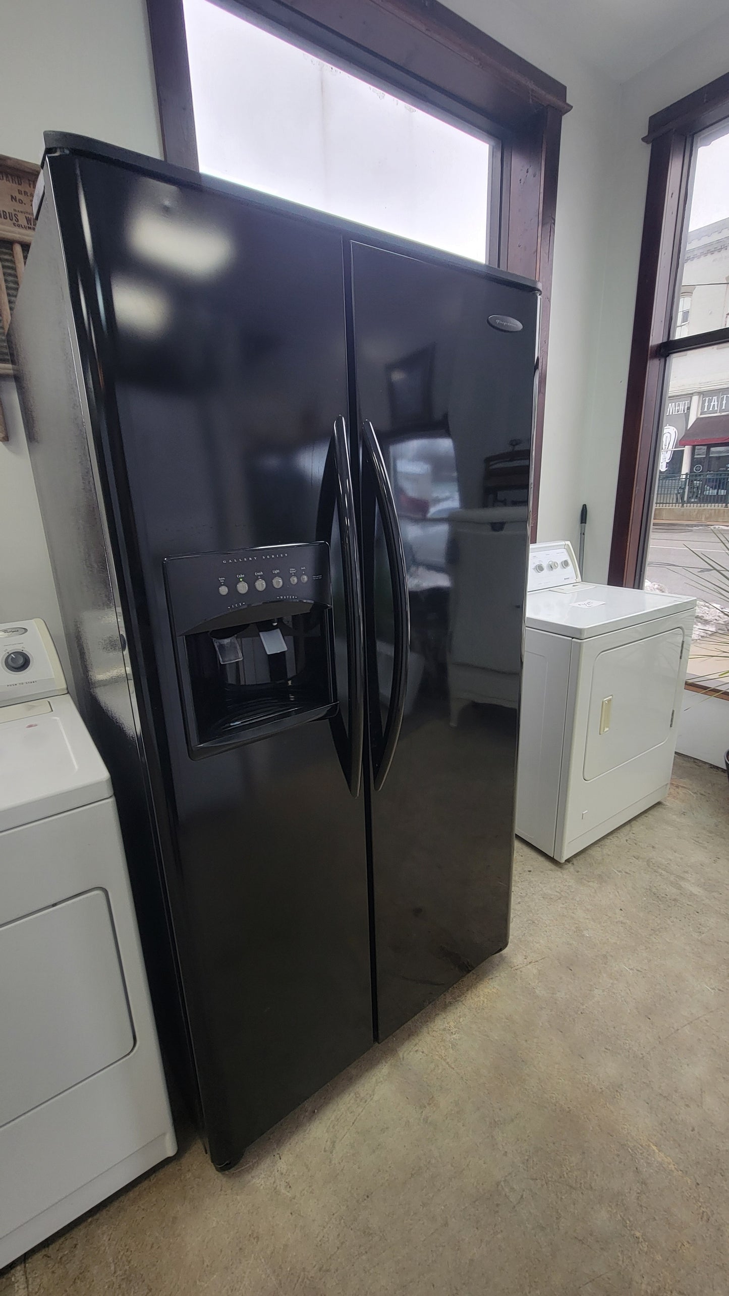 Used Reconditioned Frigidaire Black Side by Side Refrigerator
