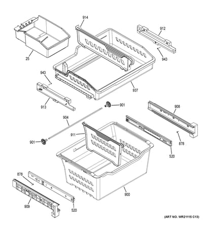GNE21FYKHFFS freezer shelves