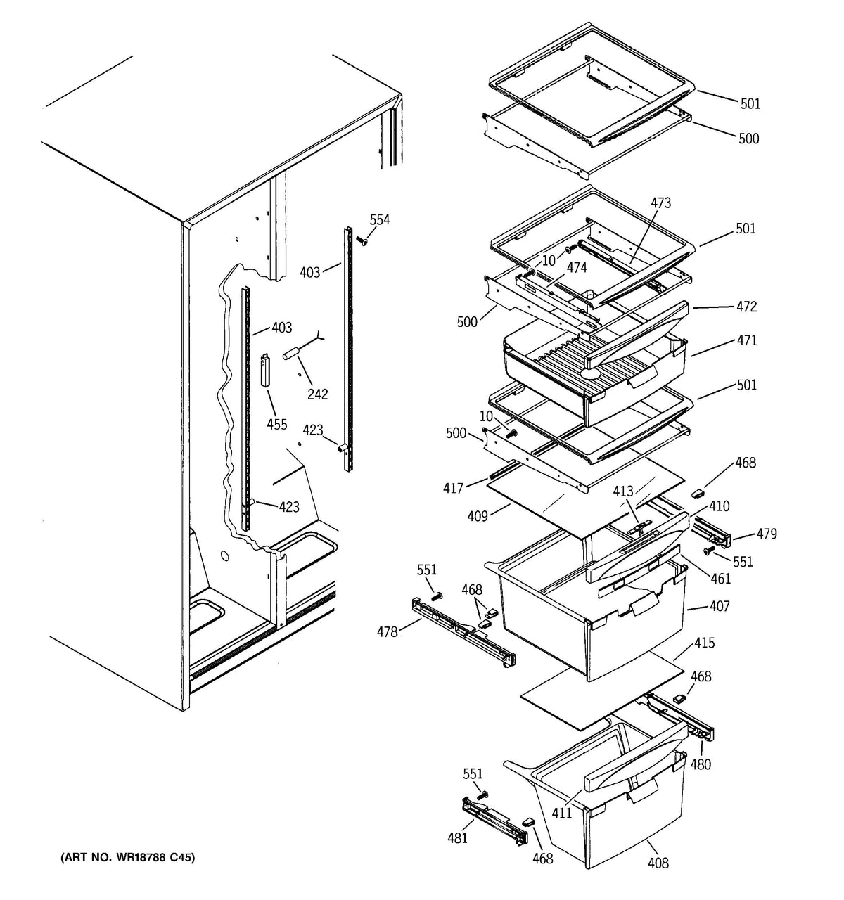 GSH25JSTCSS_fresh_food_shelves