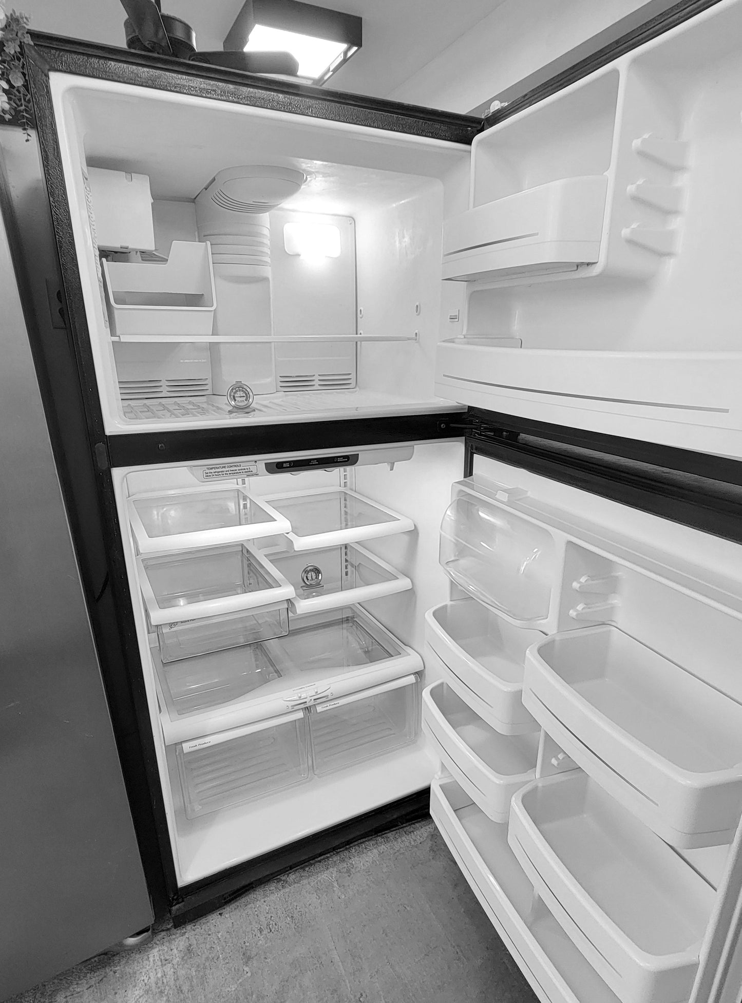 Used Reconditioned GE Black 22 cu ft Upright Refrigerator