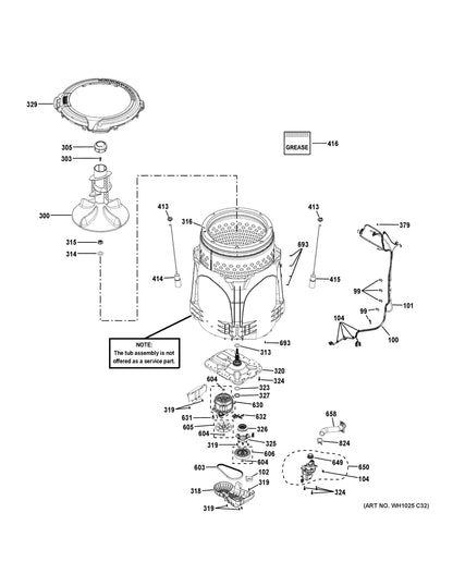 HTW265ASW0WW_tub_motor_diagram