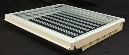 1125822 WP2161491 KitchenAid Refrigerator Used OEM Meat Pan Cover Frame w/ Glass