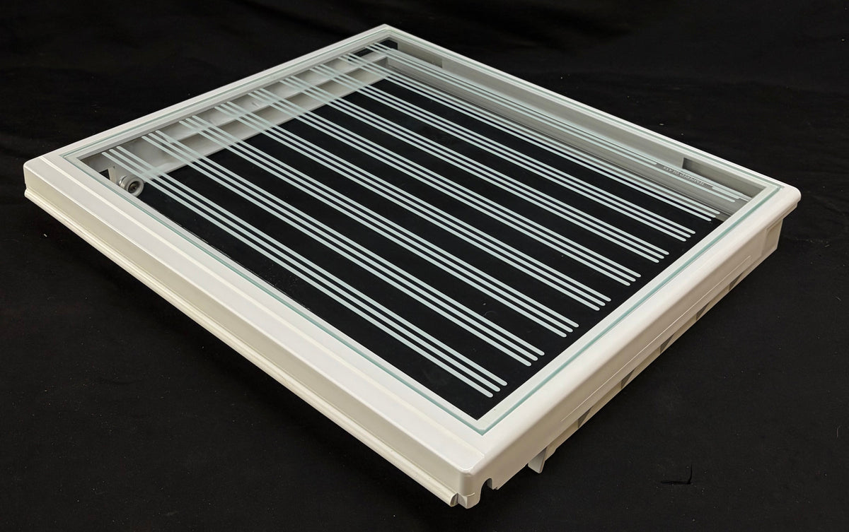 1125822 WP2161491 KitchenAid Refrigerator Used OEM Meat Pan Cover Frame w/ Glass