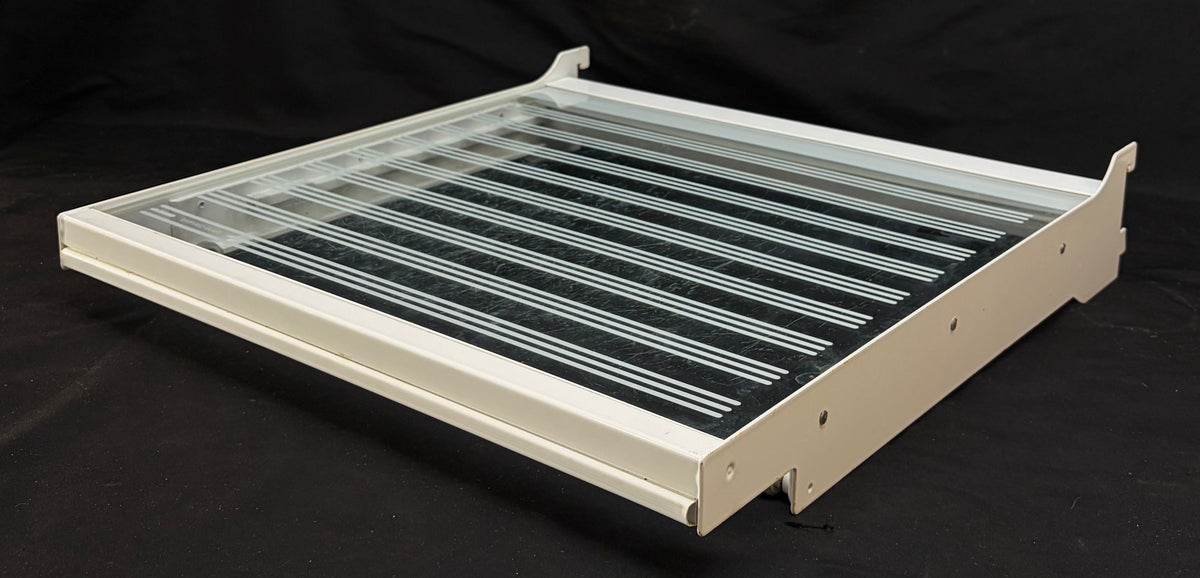 2161760 1125595 Kitchen Aid Refrigerator Used OEM Crisper Drawer Cover w/ Roller Glides