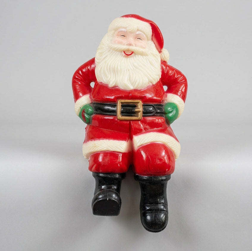 Vintage 1988 Plastic Santa Stocking Holder