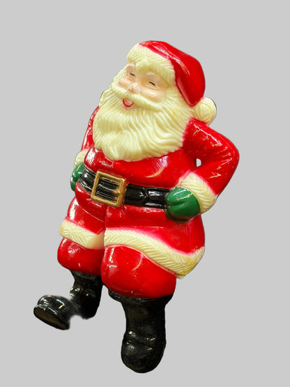 Vintage 1988 Plastic Santa Stocking Holder