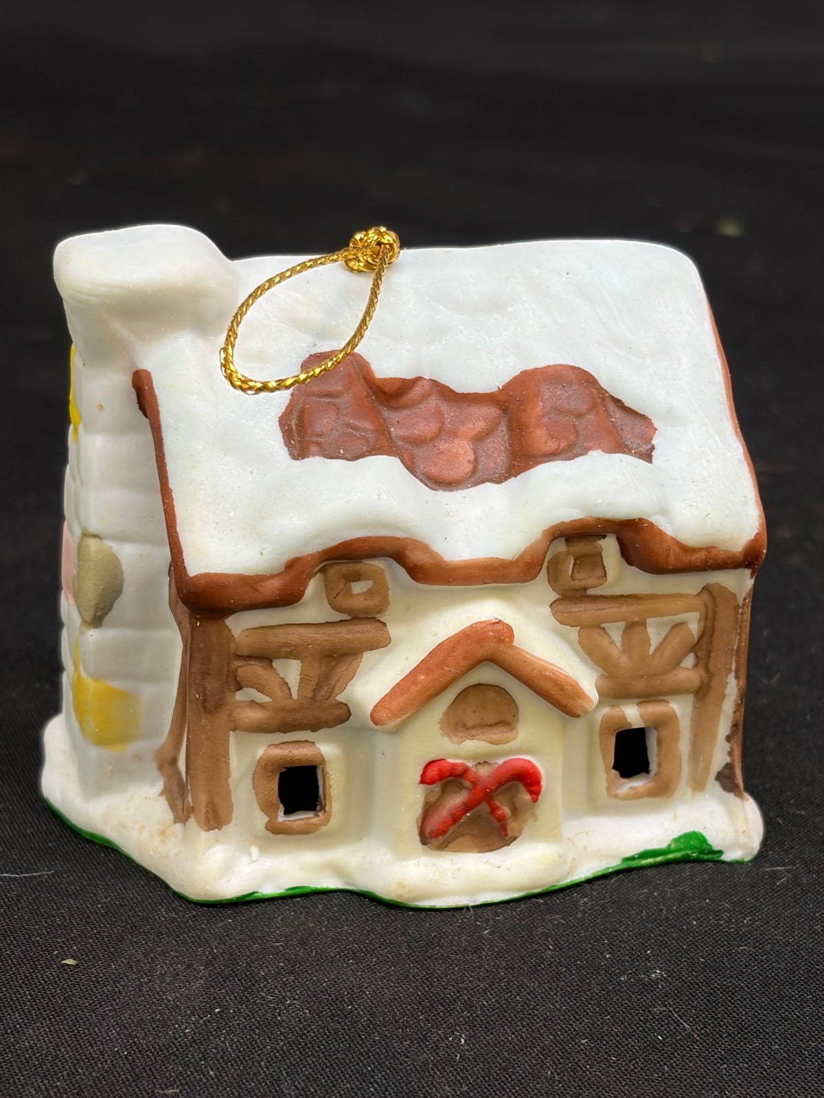 Vintage Twinkle Town Porcelain Bell Ornament
