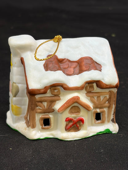 Vintage Twinkle Town Porcelain Bell Ornament