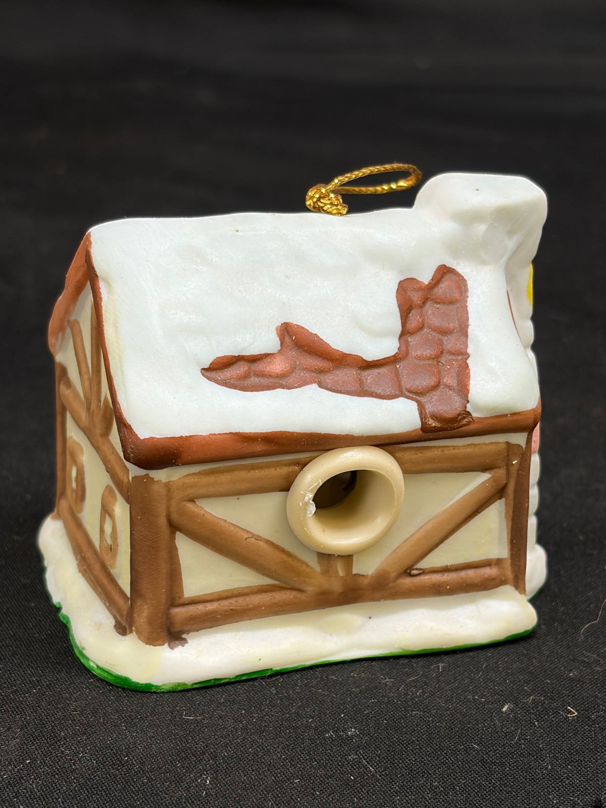 Vintage Twinkle Town Porcelain Bell Ornament