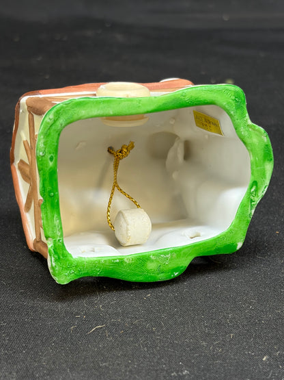 Vintage Twinkle Town Porcelain Bell Ornament