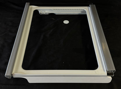 W11697465 , W11368751 Whirlpool Refrigerator Meat Pan Cover Glass w/ Frame